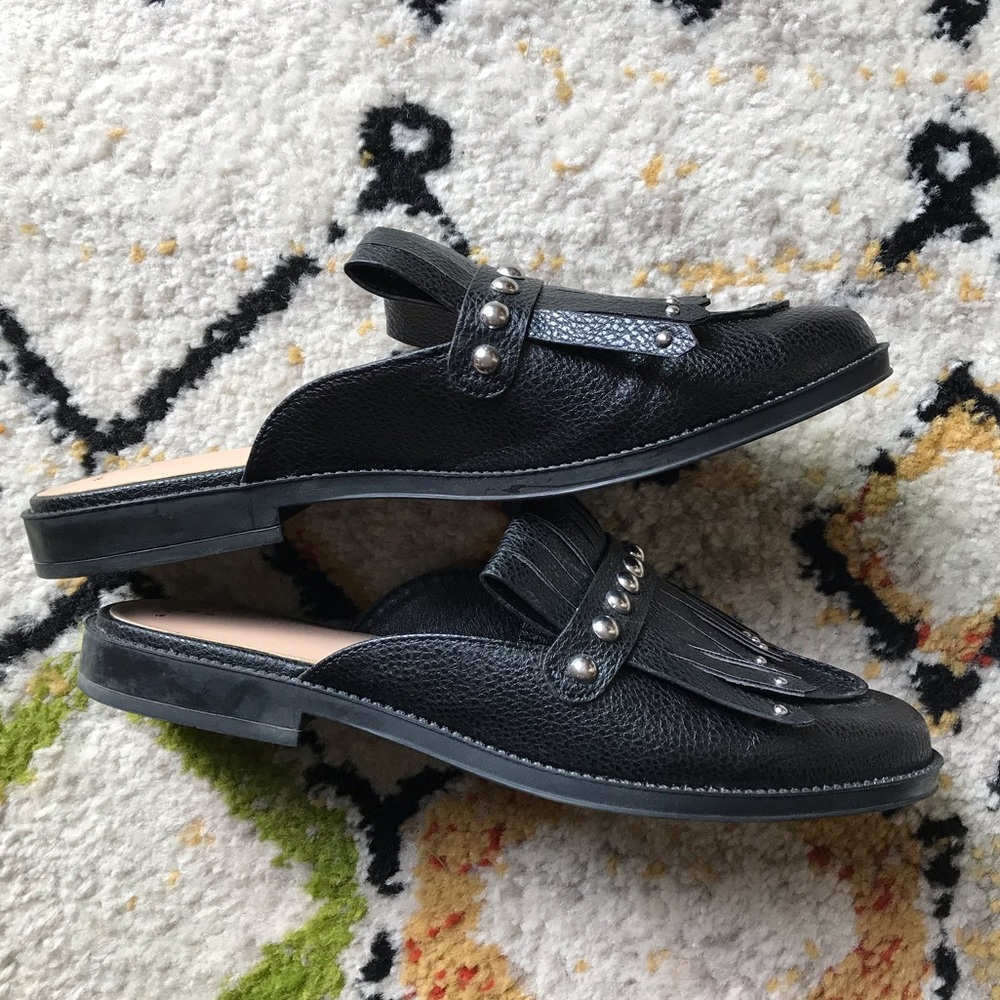 a new day Black Studded Fringe Mules - Picture 4 of 5